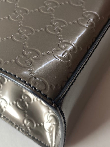 Gucci Silver GG Emily Vernise Large Bag-handbag-Gucci-The Closet Egypt