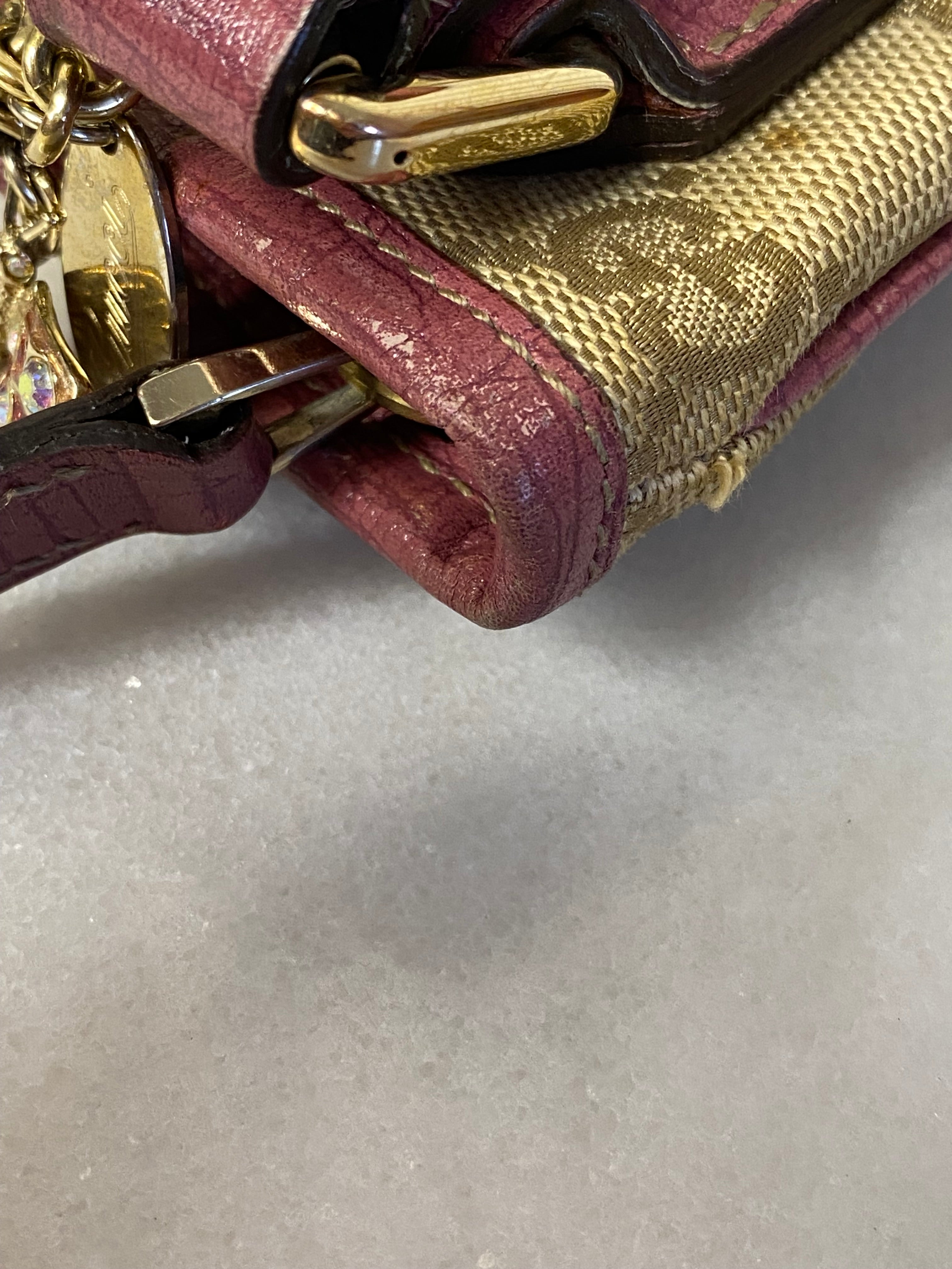 Gucci Bicolor GG Crossbody Bag W/ Bag Charm-handbag-Gucci-The Closet Egypt