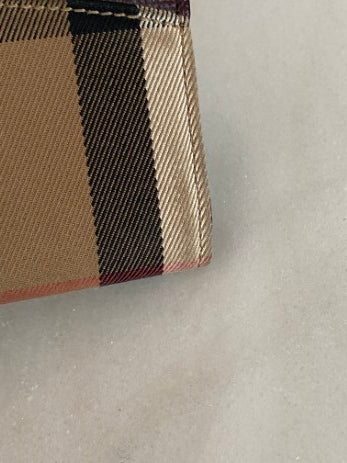 Burberry Burgundy House Check Long MVV Wallet-wallet-Burberry-The Closet Egypt