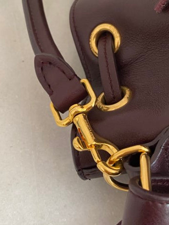 YSL Burgundy Emmanuelle Fringed Hand Bag-handbag-YSL-The Closet Egypt