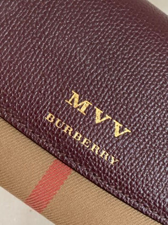 Burberry Burgundy House Check Long MVV Wallet-wallet-Burberry-The Closet Egypt