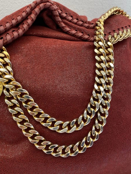 Stella Mccartney Dark Red Falabella Medium Bag-handbag-Stella Mccartney-The Closet Egypt