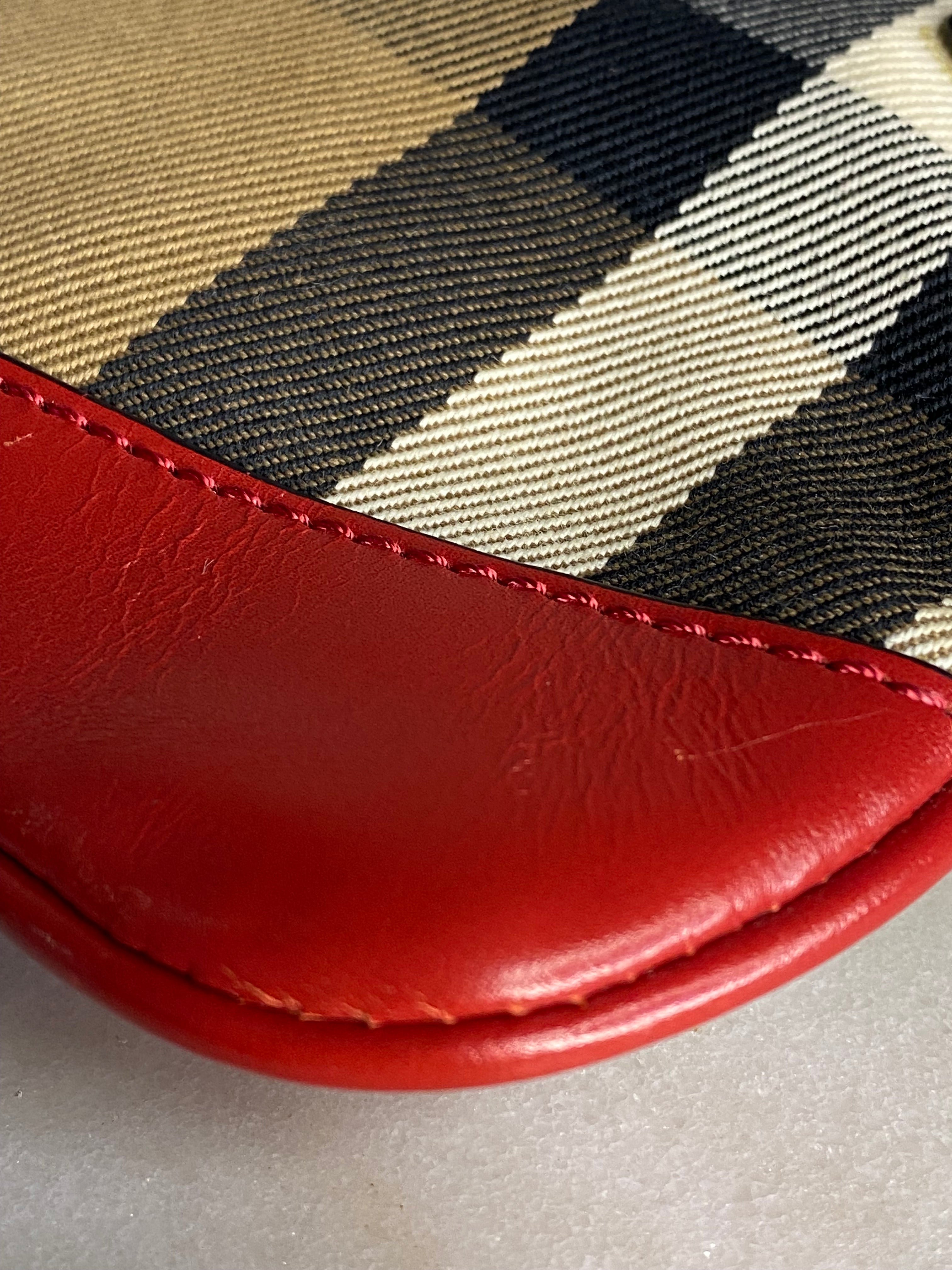 Burberry Bicolor Peyton Bridle House Check Crossbody Bag-handbag-Burberry-The Closet Egypt