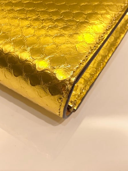 Gucci Gold Snakeskin GG Broadway Clutch-Clutch-Gucci-The Closet Egypt