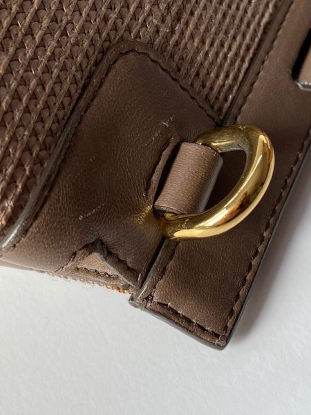 Dolce & Gabbana Dark Beige Raffia Miss Monica Top Handle Bag-handbag-Dolce & Gabbana-The Closet Egypt