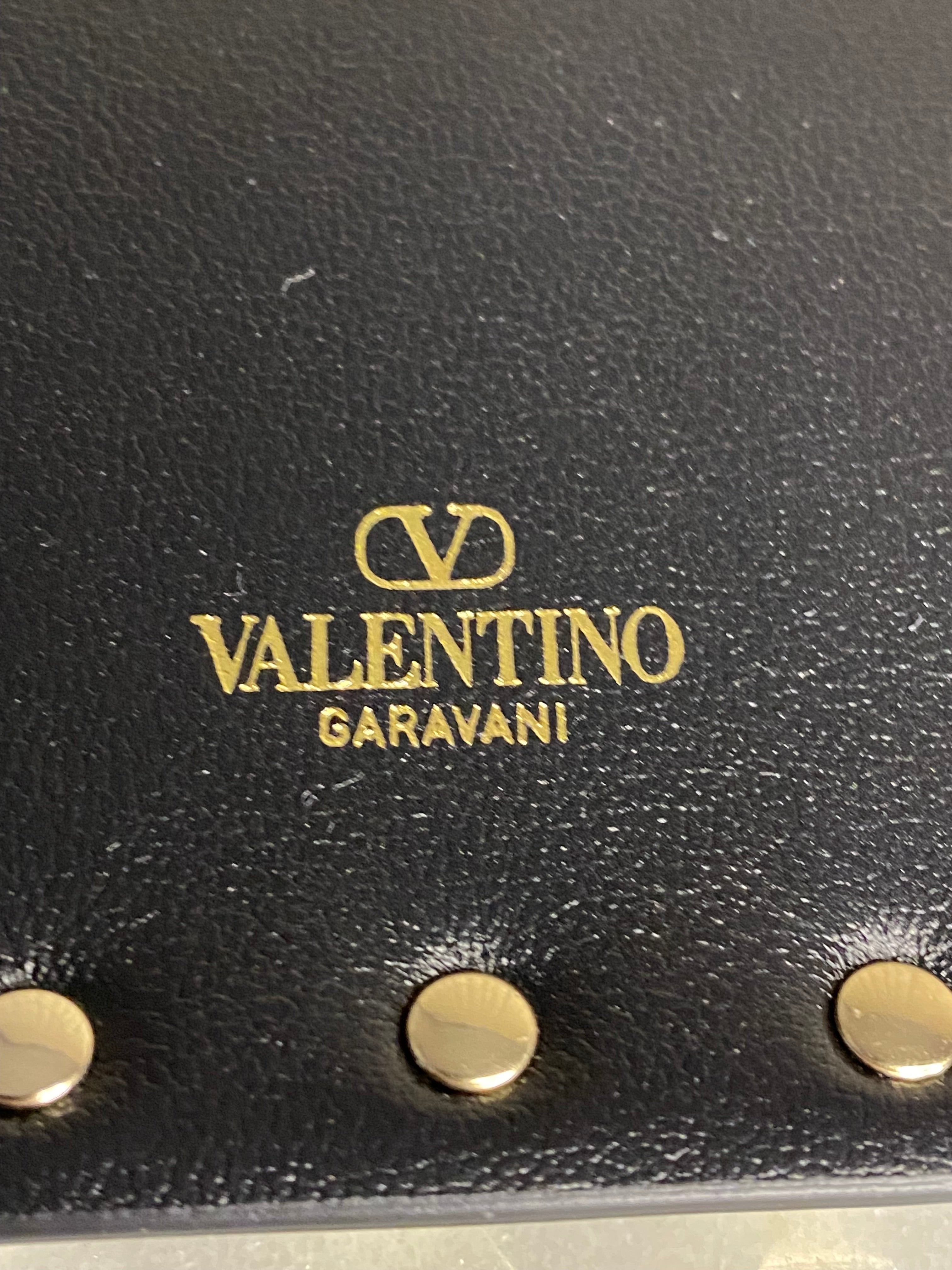 Valentino Black Studded Pouch W/ Handle-Pouch-Valentino-The Closet Egypt