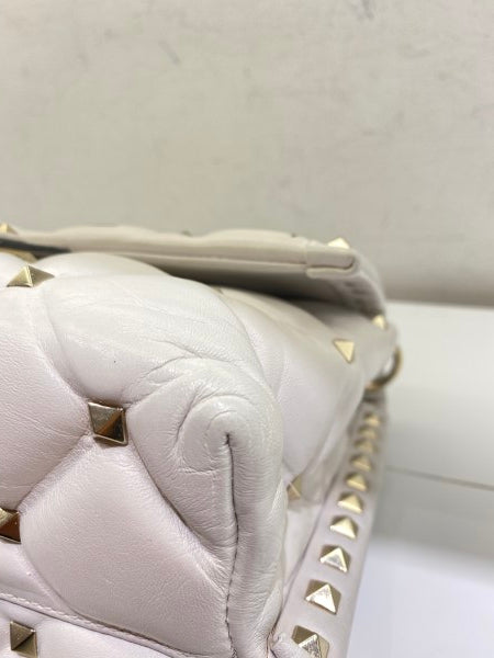 Valentino White VLTN Spike Rockstud Bag-handbag-Valentino-The Closet Egypt