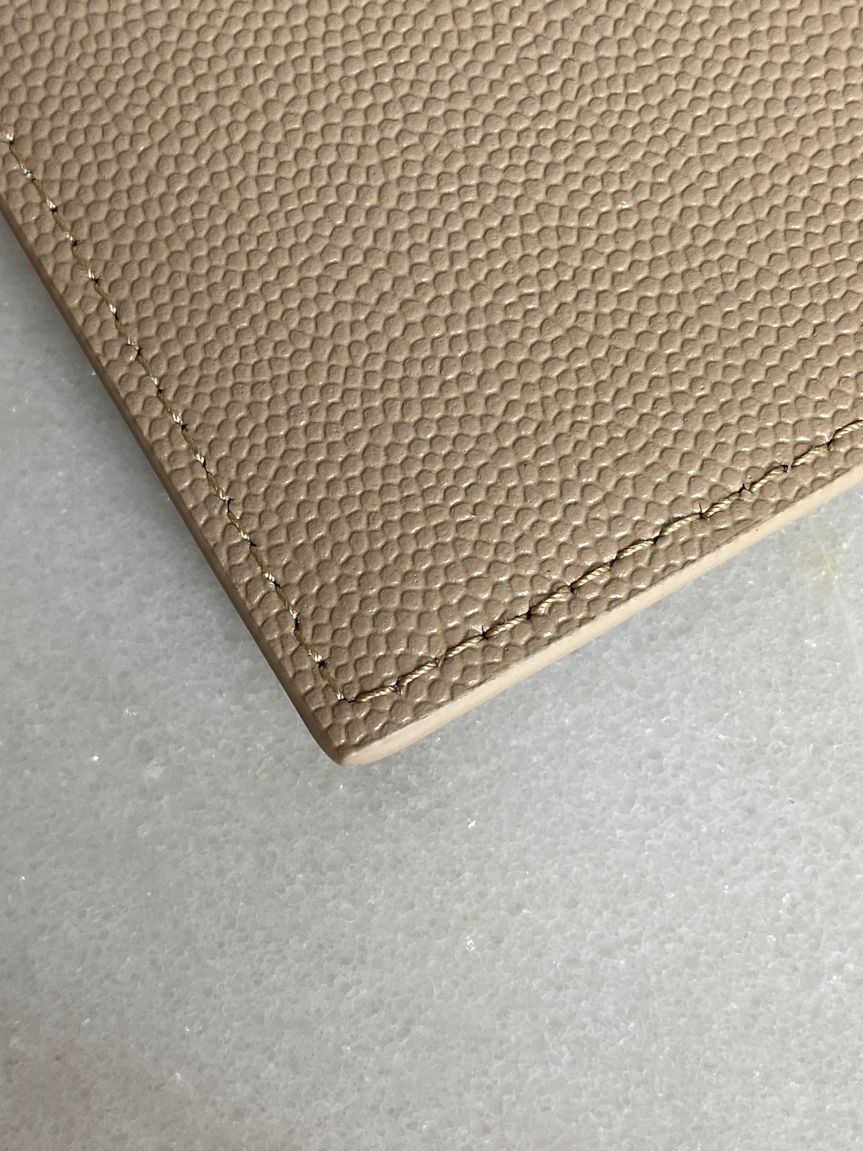 YSL Beige Uptown Clutch-Clutch-YSL-The Closet Egypt