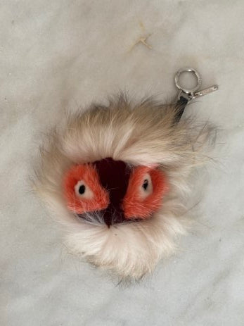Fendi Tricolor Rabbit Fur Fox Monster Bag Charm-Bag Charm-Fendi-The Closet Egypt