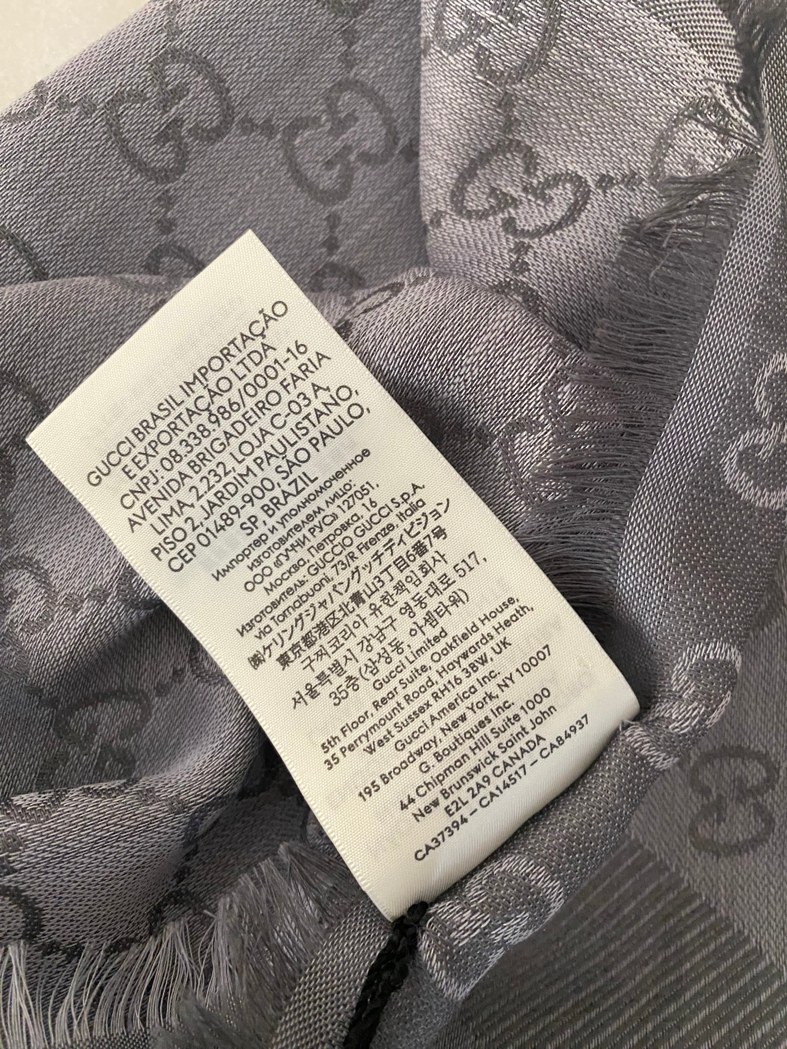 Gucci Grey GG Scarf-Scarf-Gucci-The Closet Egypt