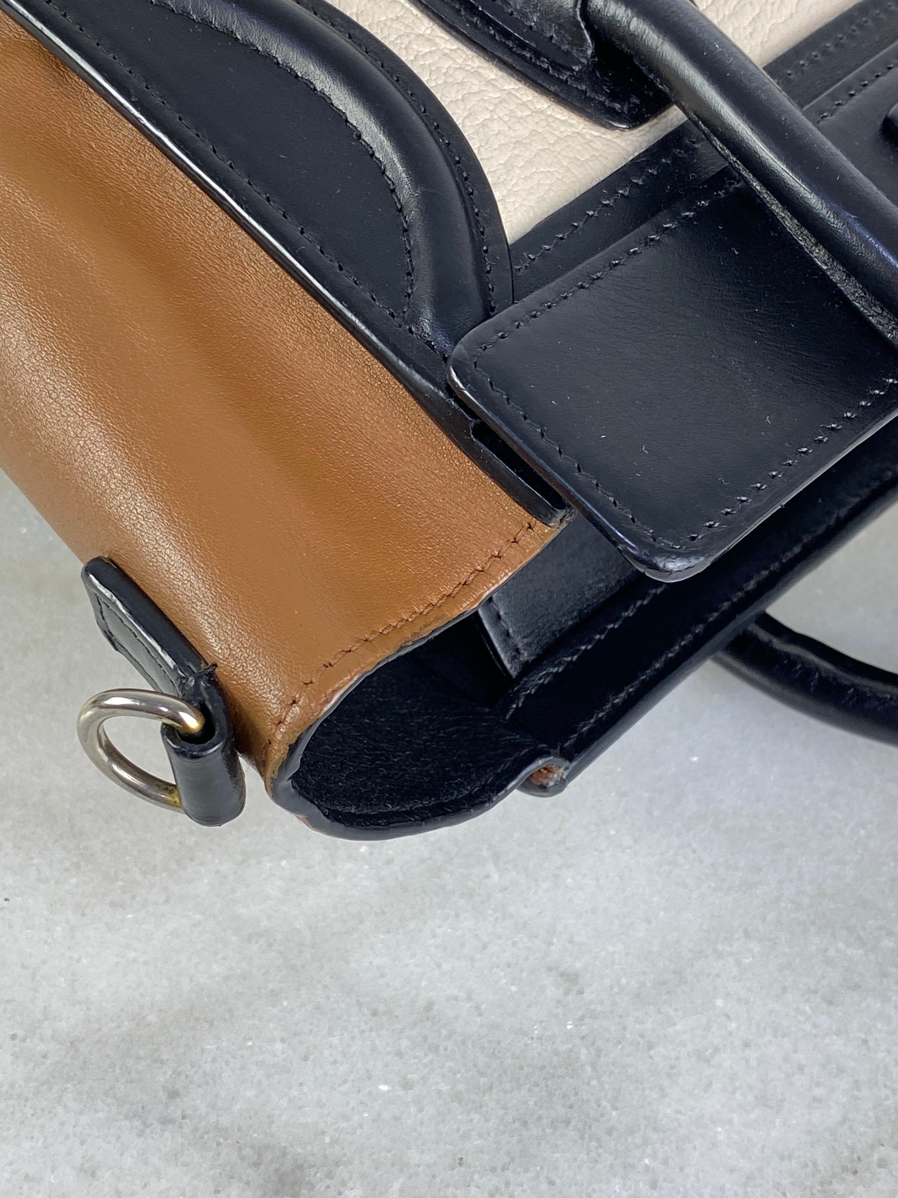 Celine Tricolor Nano Luggage Tote Bag
