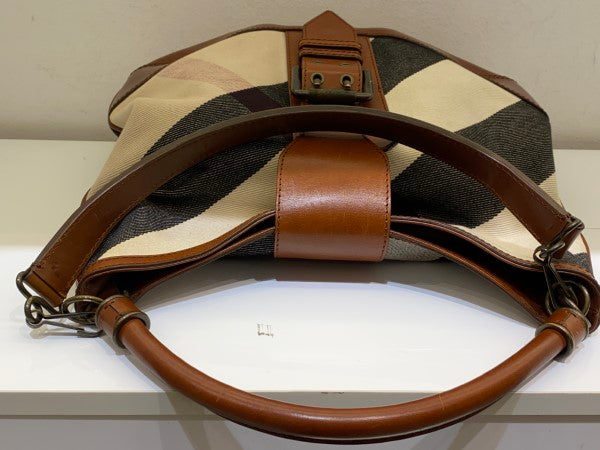 Burberry Camel Mega Check Bag-handbag-Burberry-The Closet Egypt