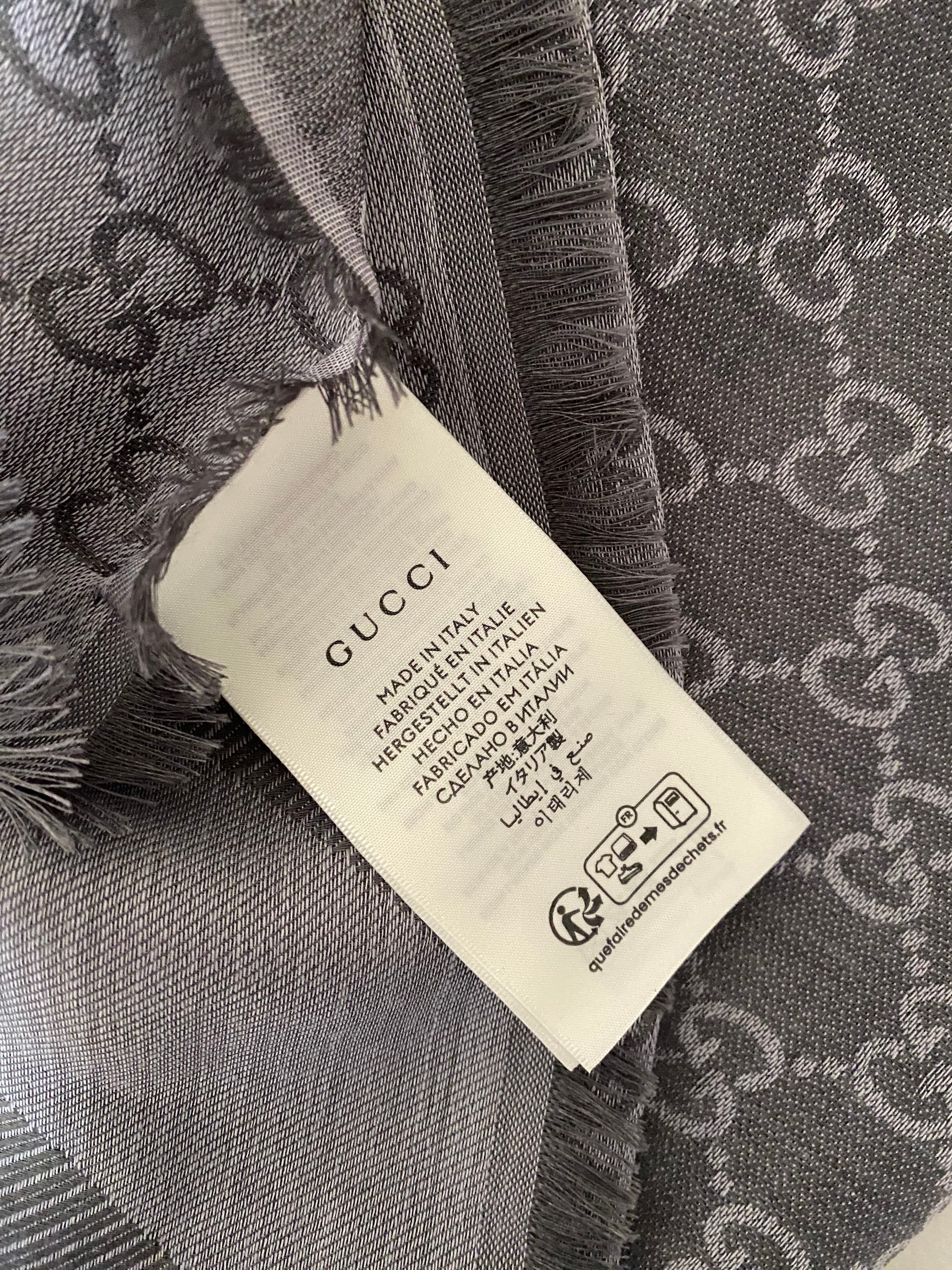 Gucci Grey GG Scarf-Scarf-Gucci-The Closet Egypt