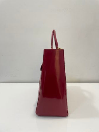 Christian Dior Red Lady Dior Large Bag