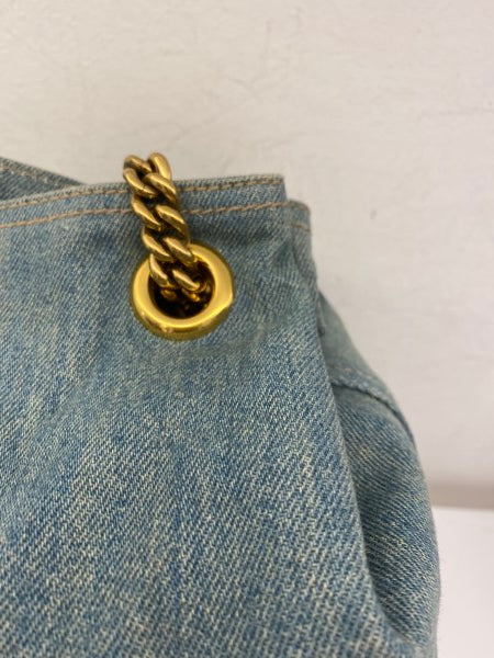 Gucci Blue Denim Soho Shoulder Bag-handbag-Gucci-The Closet Egypt