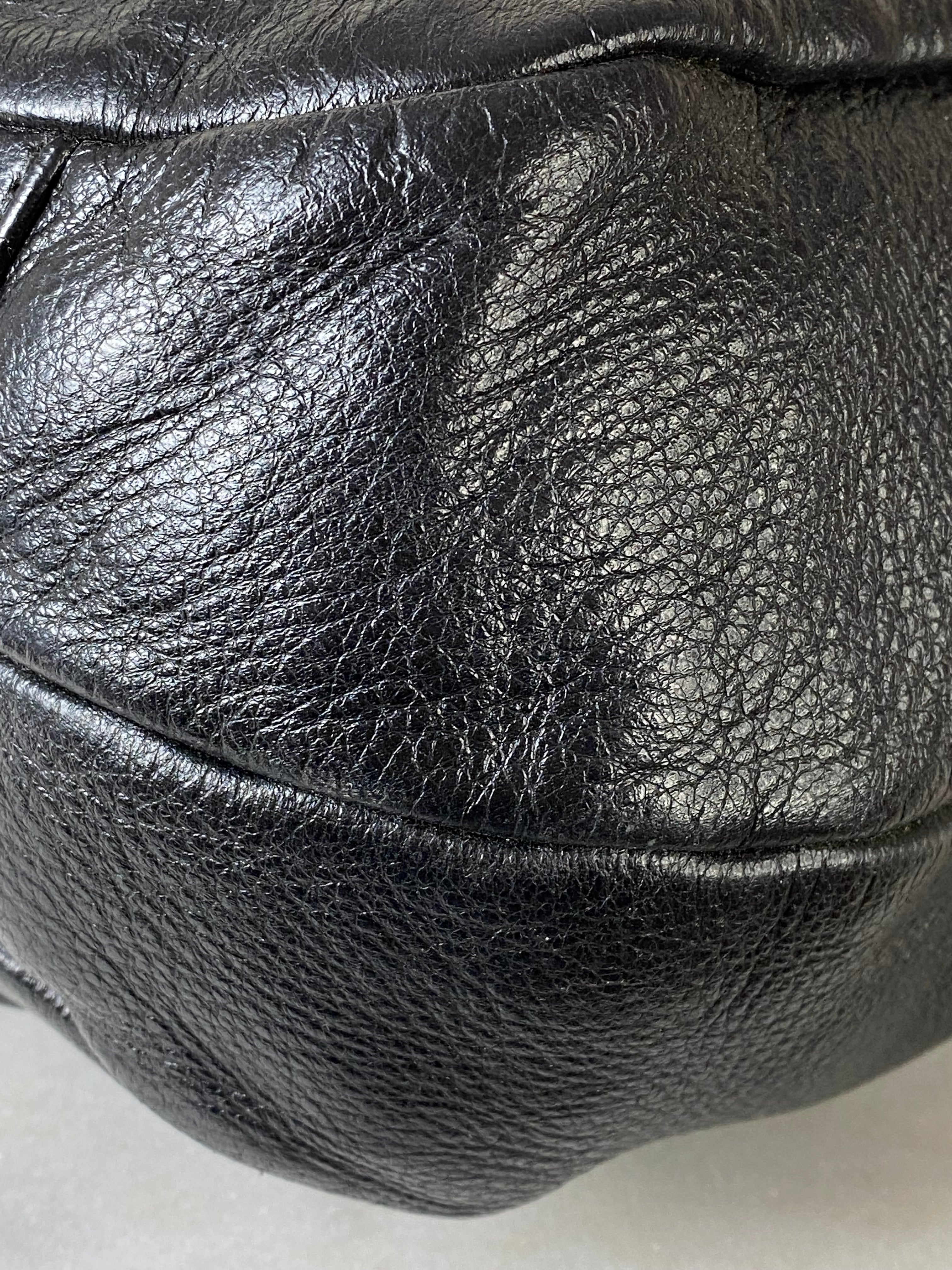 Prada Black Deerskin Cervo Antik Bowler Bag