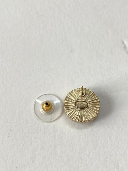 Chanel Black Stud CC Small Flat Top Round Earring-Earrings-Chanel-The Closet Egypt