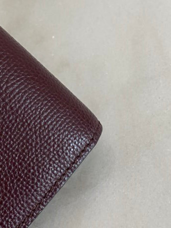 Burberry Burgundy House Check Long MVV Wallet-wallet-Burberry-The Closet Egypt