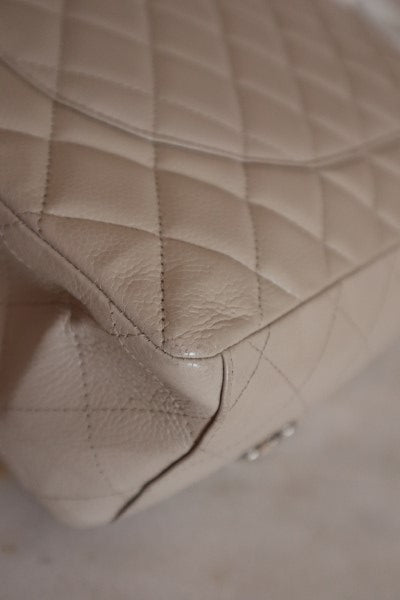 Chanel Beige Classic Jumbo Single Flap Bag-handbag-Chanel-The Closet Egypt