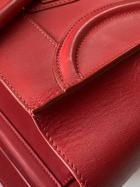 Celine Red Micro Luggage Tote Bag-handbag-Celine-The Closet Egypt