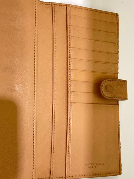 Bottega Veneta Nude Long Wallet-wallet-Bottega Veneta-The Closet Egypt