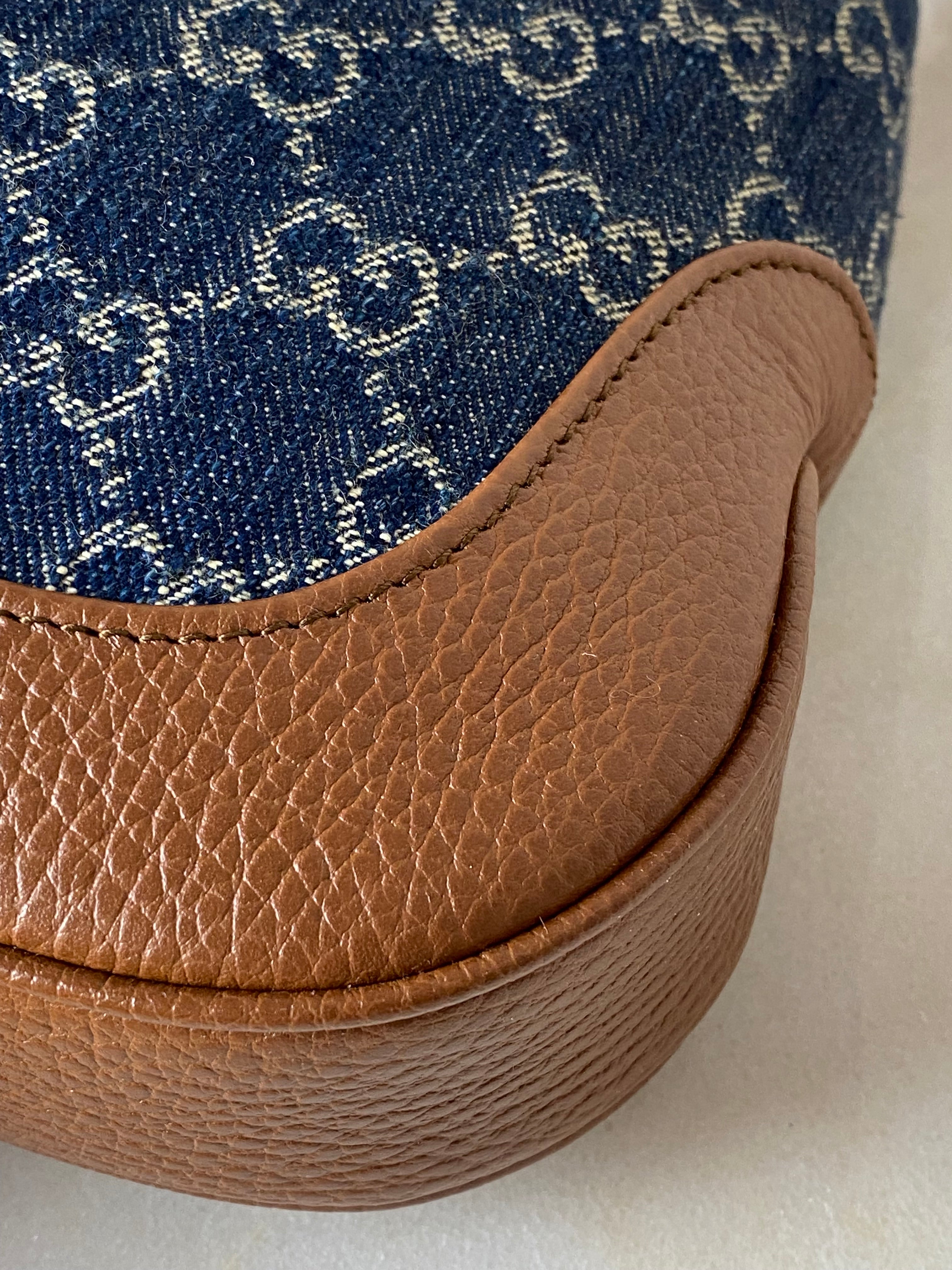 Gucci Bicolor GG Denim Jackie Hobo Bag-handbag-Gucci-The Closet Egypt