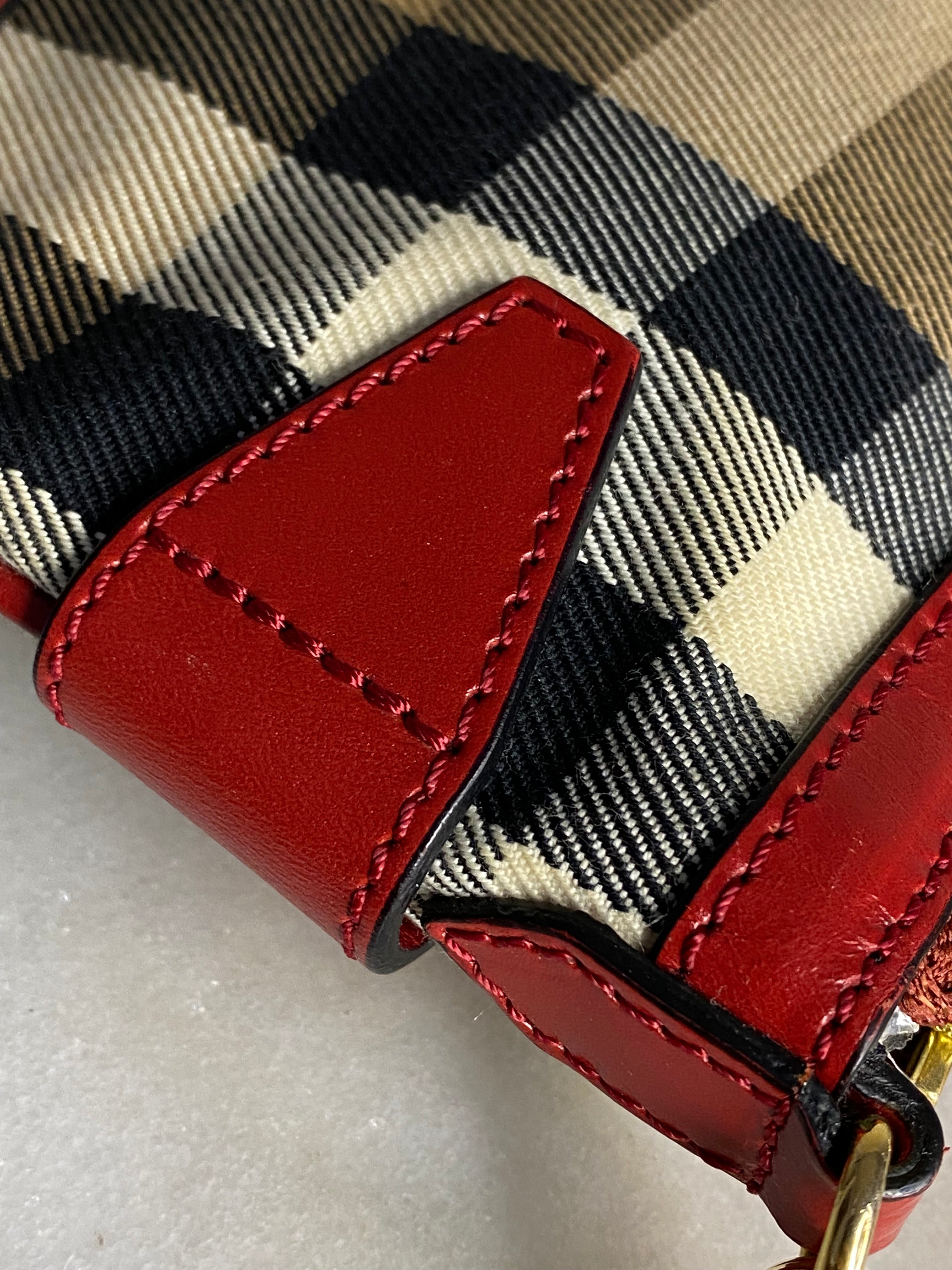 Burberry Bicolor Peyton Bridle House Check Crossbody Bag-handbag-Burberry-The Closet Egypt