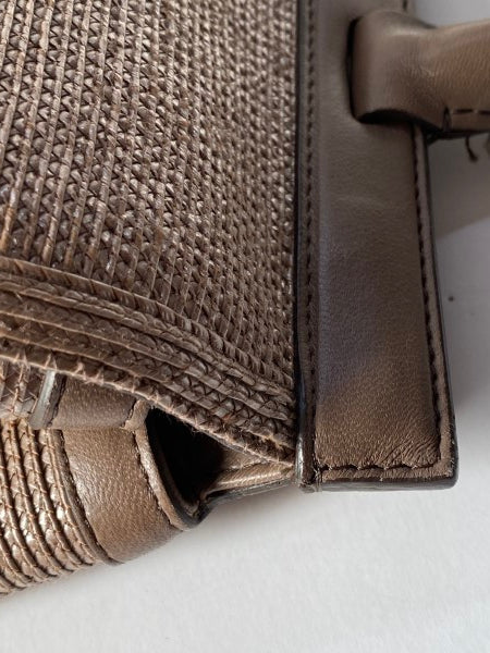 Dolce & Gabbana Dark Beige Raffia Miss Monica Top Handle Bag-handbag-Dolce & Gabbana-The Closet Egypt