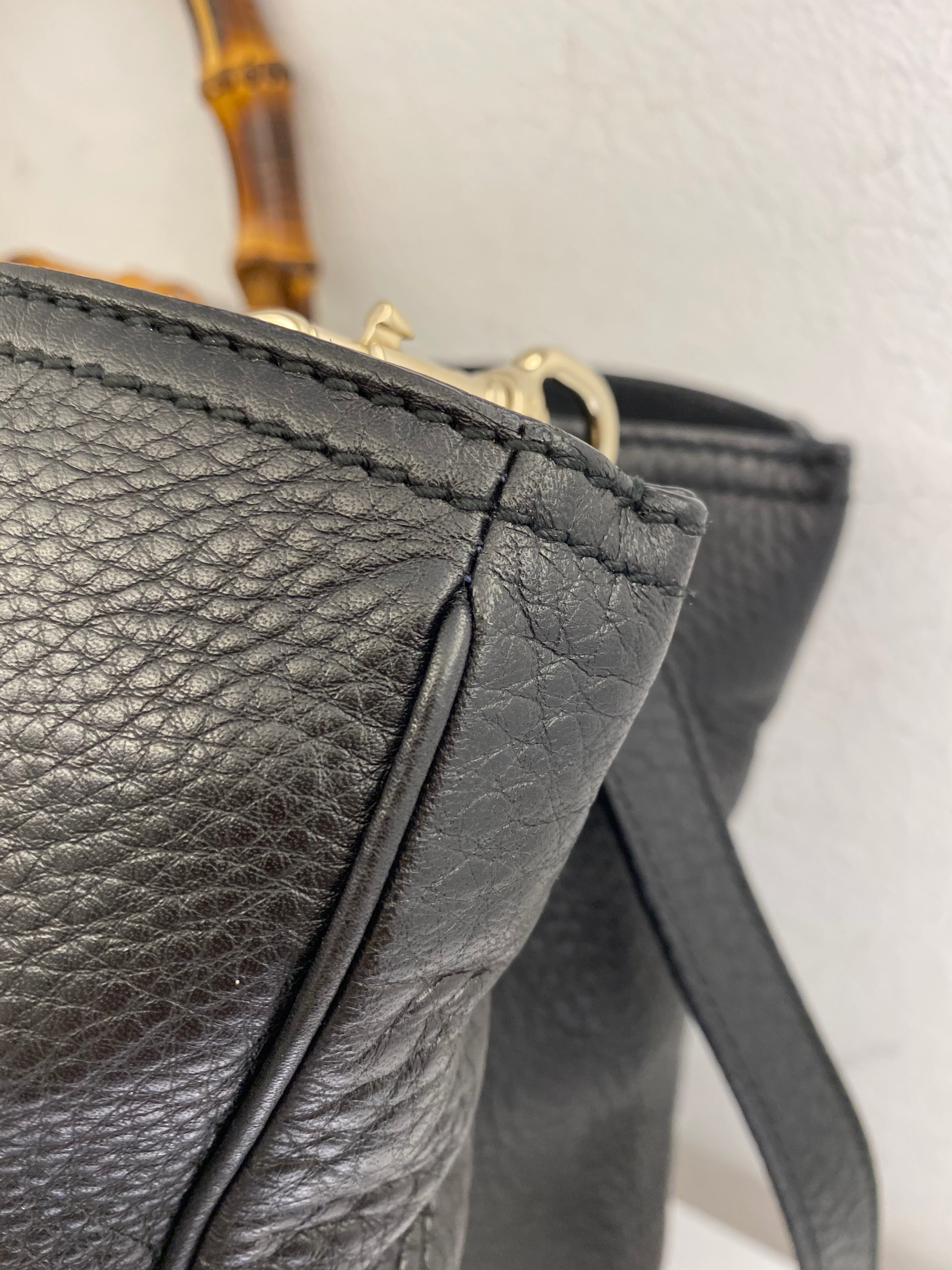 Gucci Black Bamboo Top Handle Shopper Large Bag-handbag-Gucci-The Closet Egypt