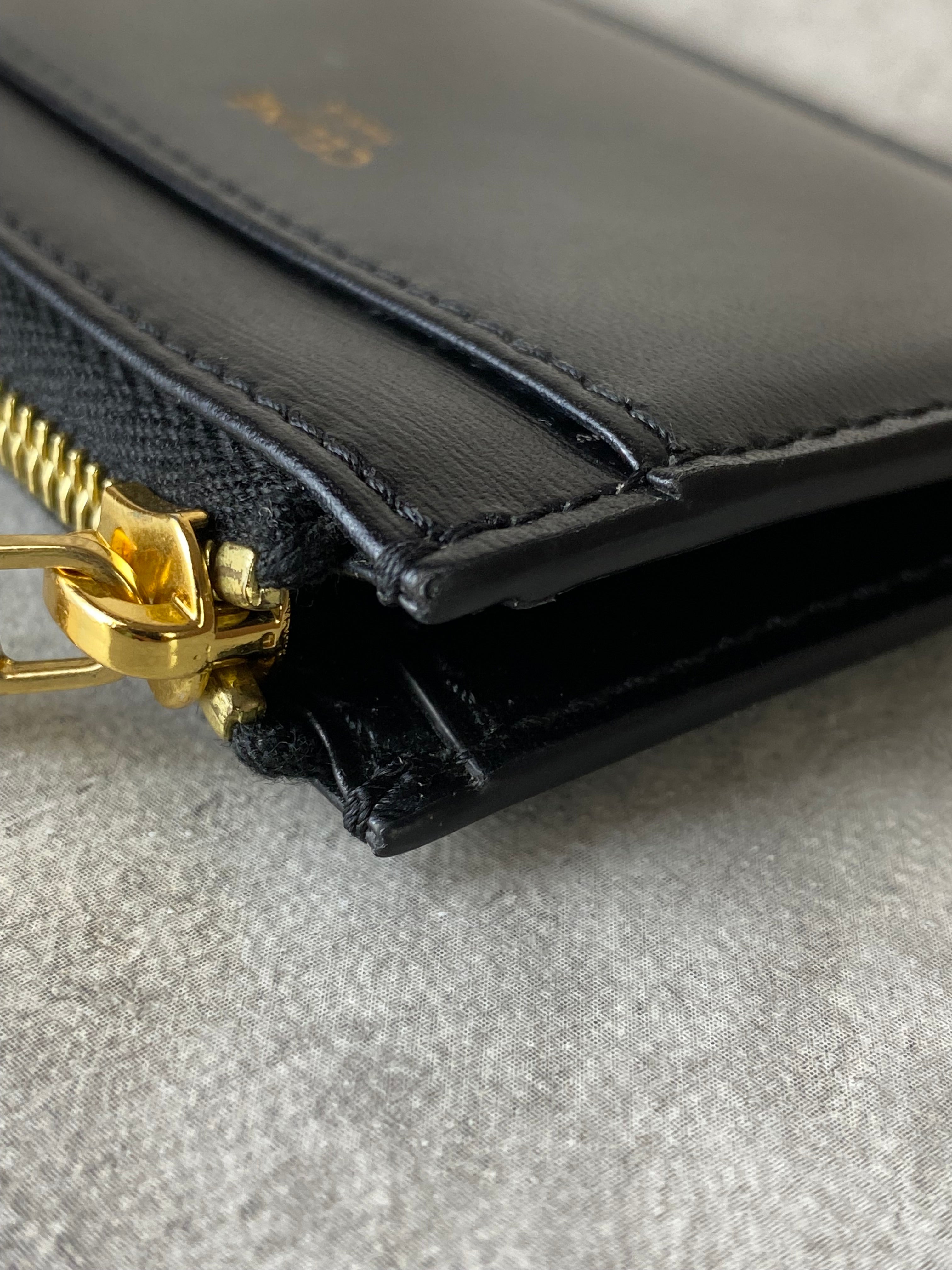 Celine Black Compact Wallet W/ Coin Triomphe-wallet-Celine-The Closet Egypt