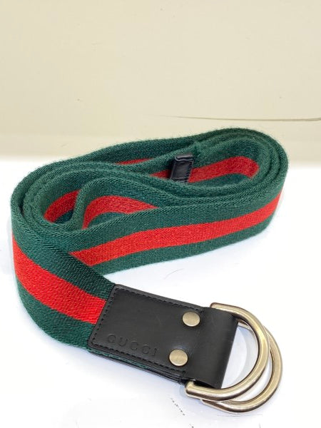 Gucci Tricolor D Ring Web Belt 36-Belt-Gucci-The Closet Egypt
