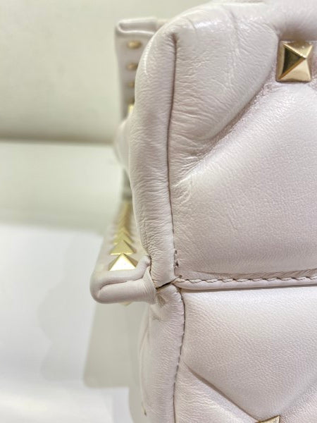 Valentino White VLTN Spike Rockstud Bag-handbag-Valentino-The Closet Egypt