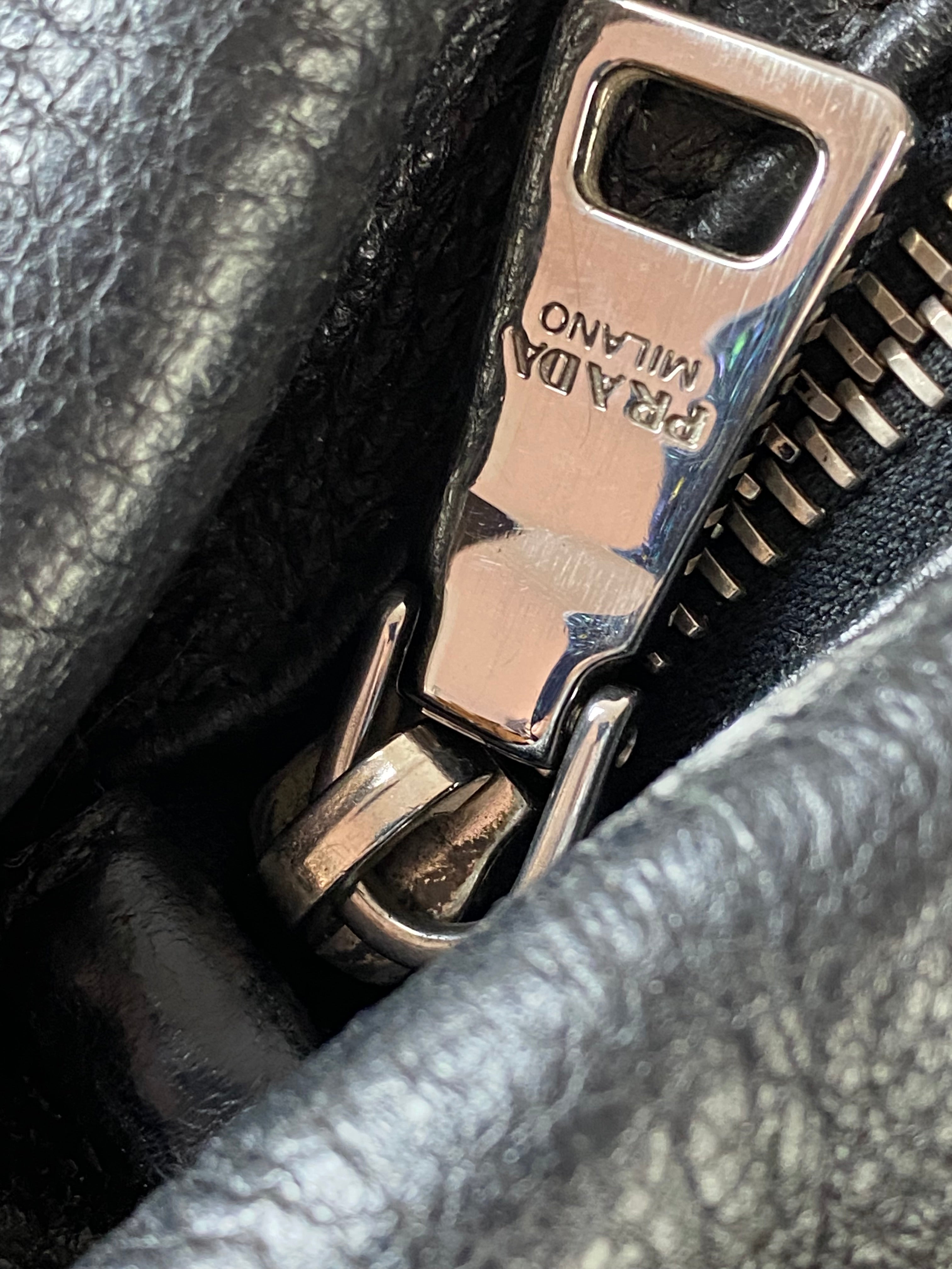 Prada Black Deerskin Cervo Antik Bowler Bag
