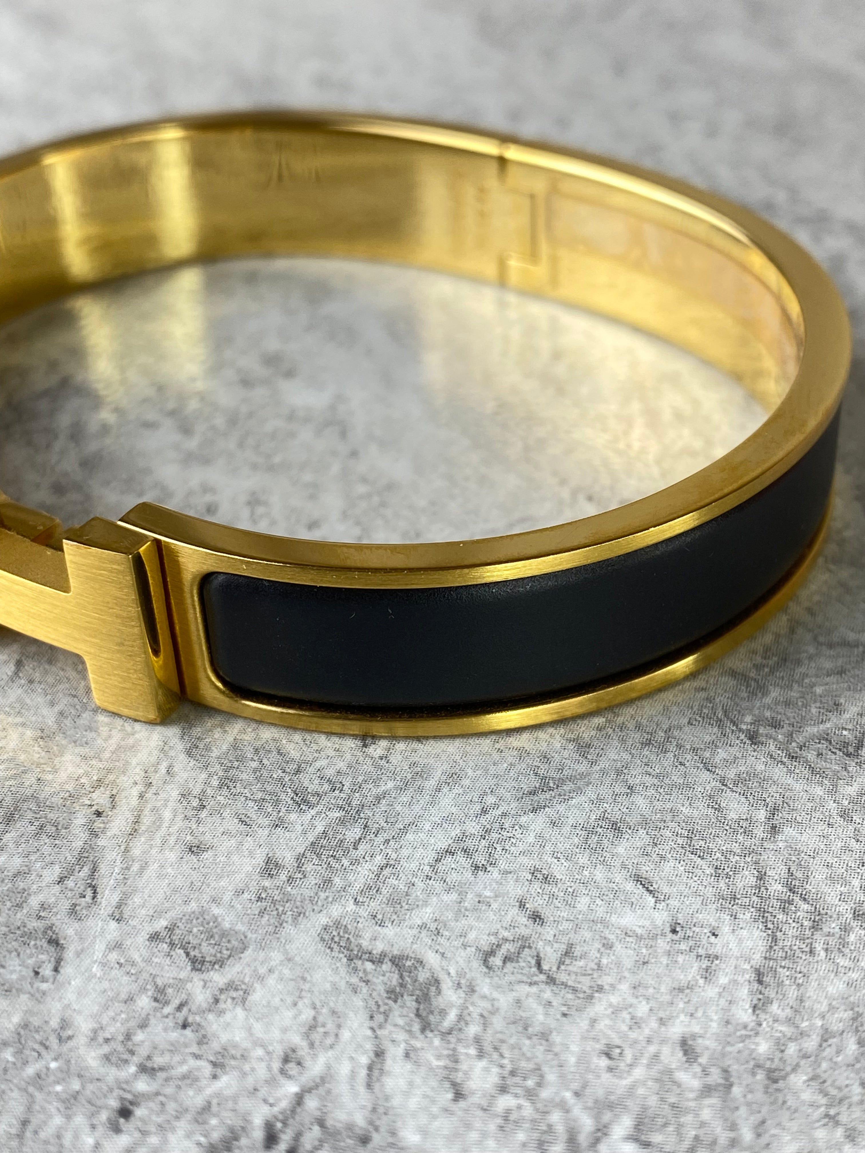 Hermes Black Clic H Bracelet-Bracelet-Hermes-The Closet Egypt