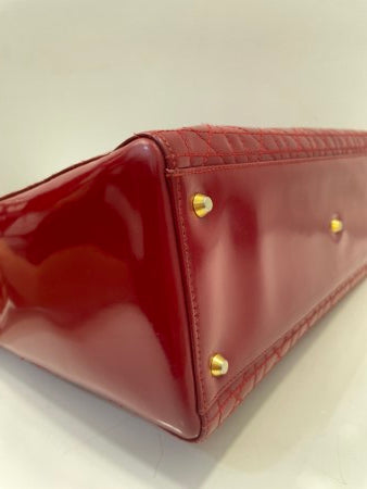 Christian Dior Red Lady Dior Large Bag