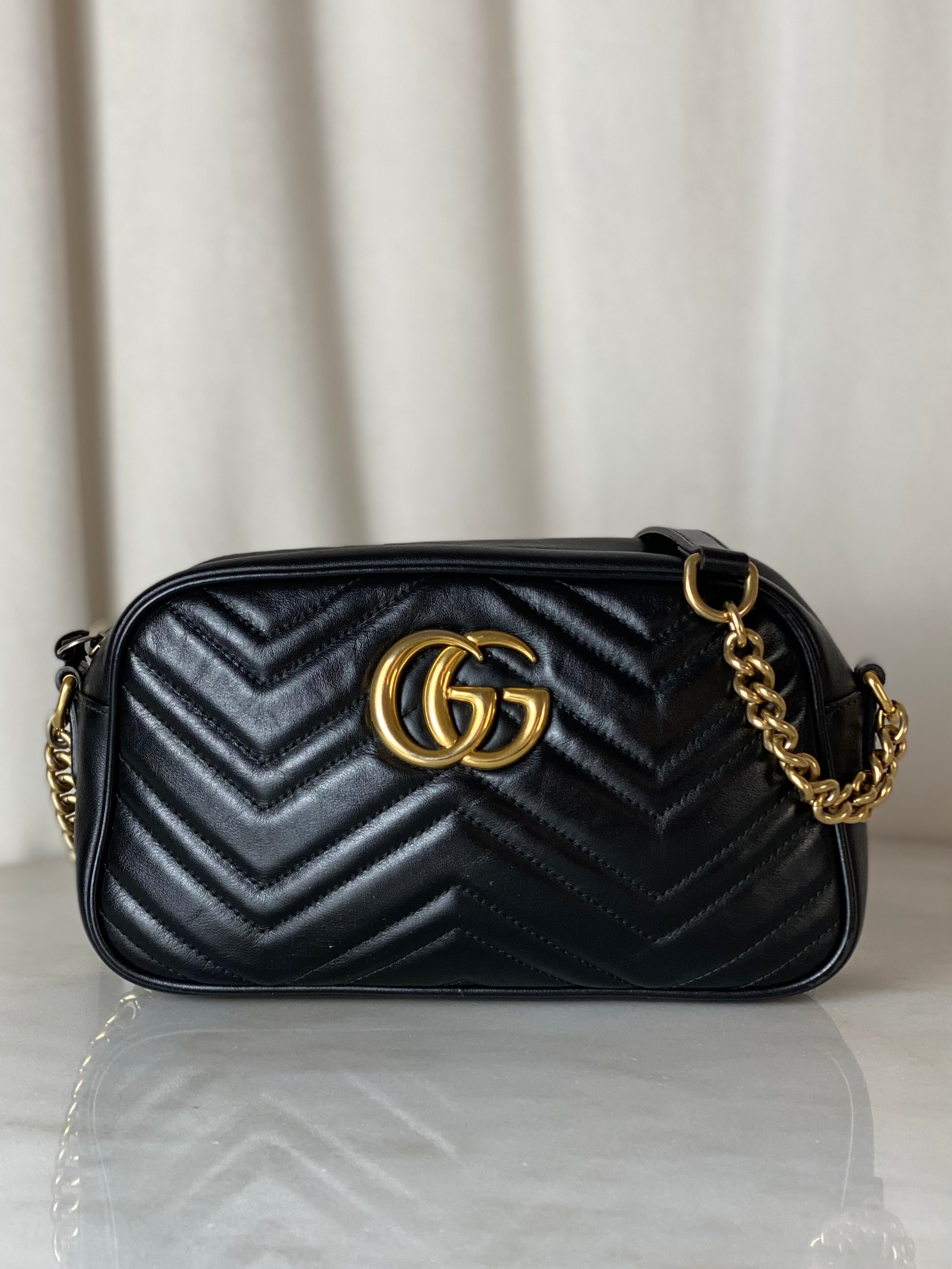 Gucci Black Camera Marmont Crossbody Bag-handbag-Gucci-The Closet Egypt
