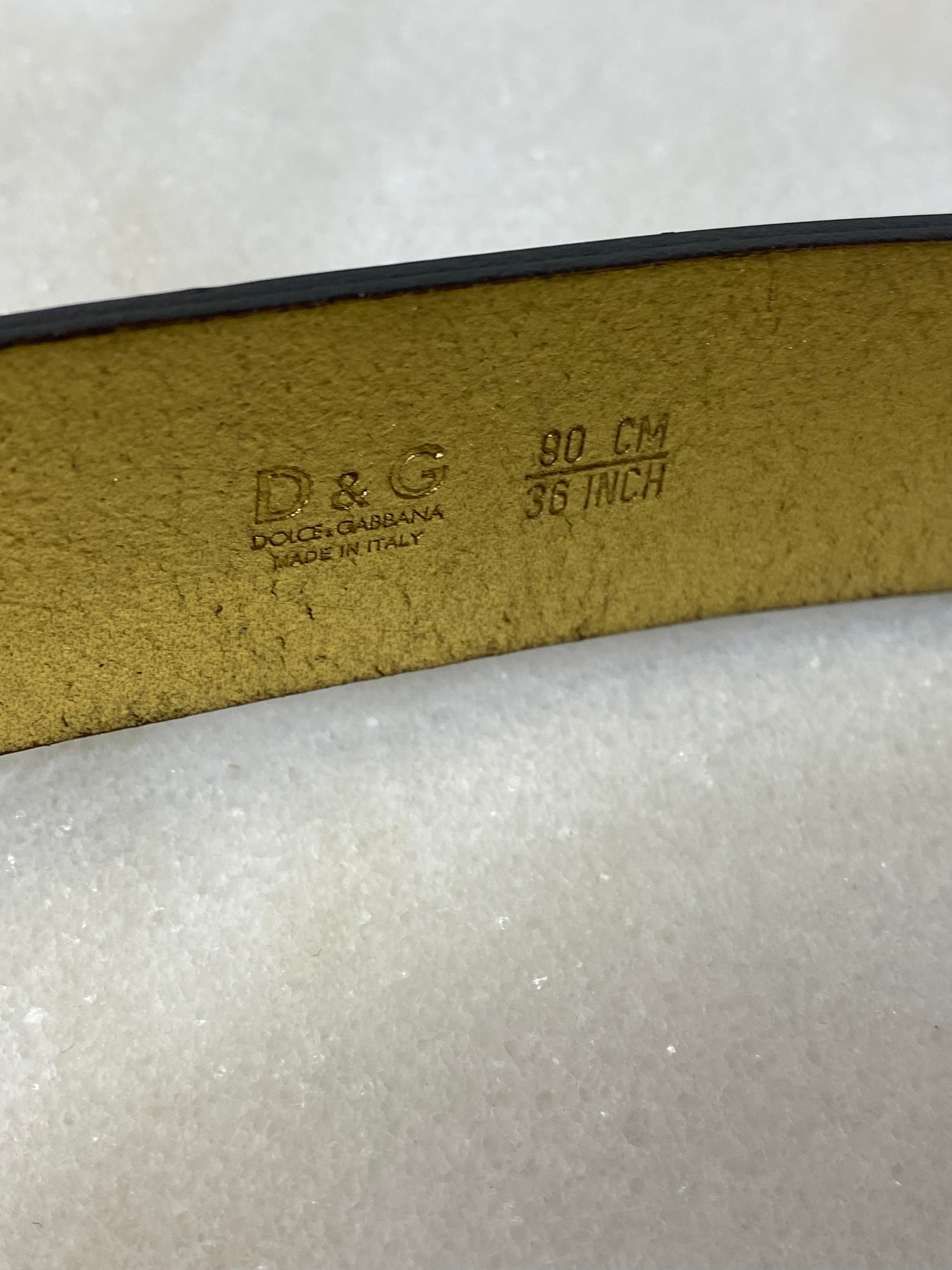 Dolce & Gabbana Gold Metallic Belt 36-Belt-Dolce & Gabbana-The Closet Egypt