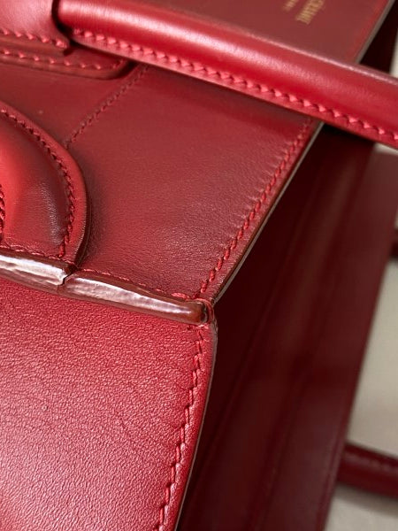 Celine Red Micro Luggage Tote Bag-handbag-Celine-The Closet Egypt