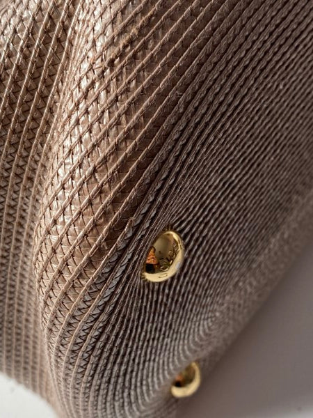 Dolce & Gabbana Dark Beige Raffia Miss Monica Top Handle Bag-handbag-Dolce & Gabbana-The Closet Egypt