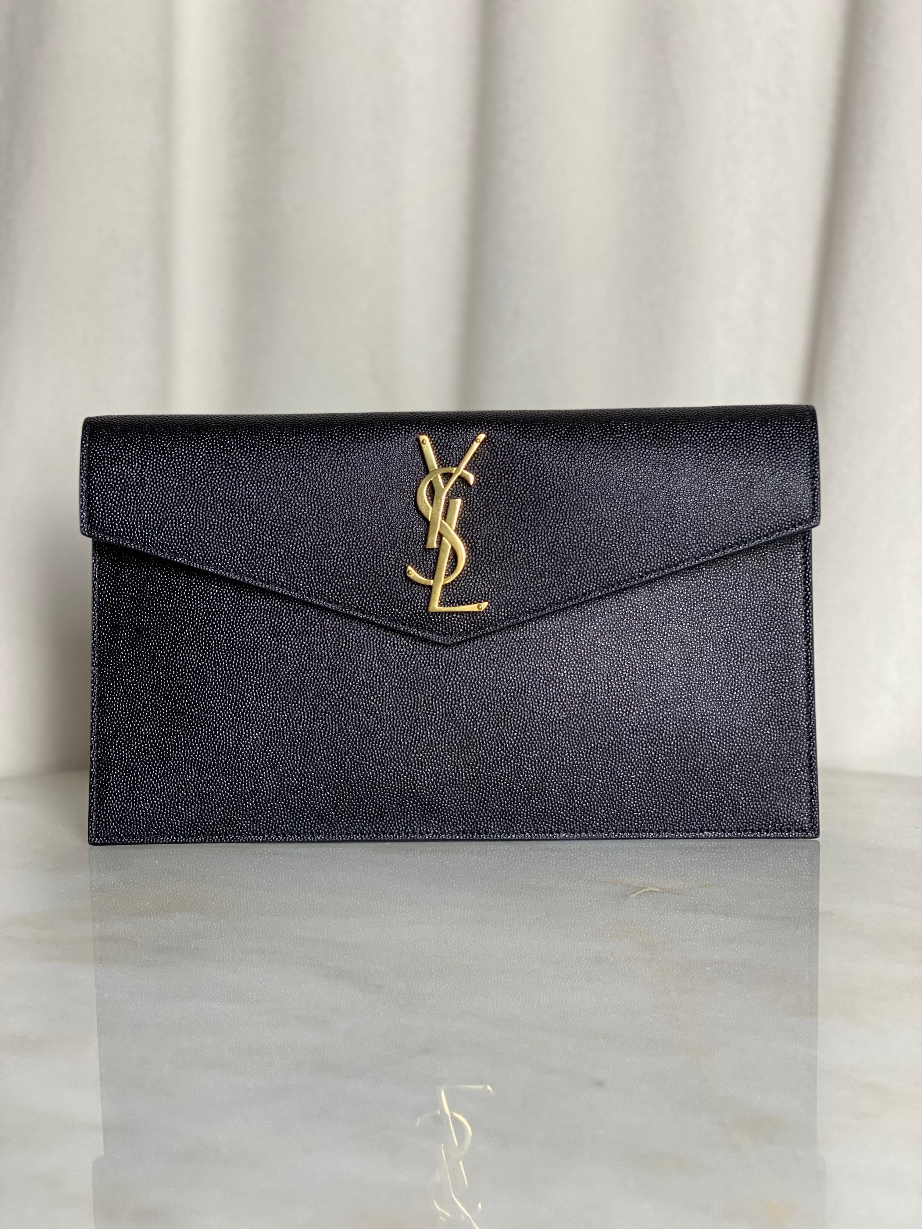 YSL Black Uptown Clutch