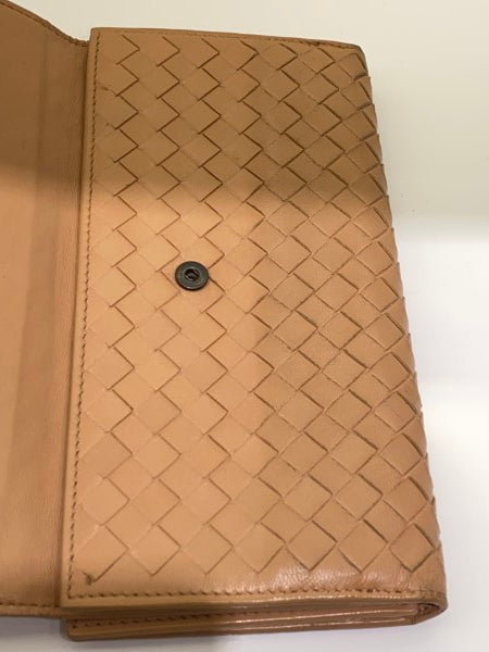 Bottega Veneta Nude Long Wallet-wallet-Bottega Veneta-The Closet Egypt