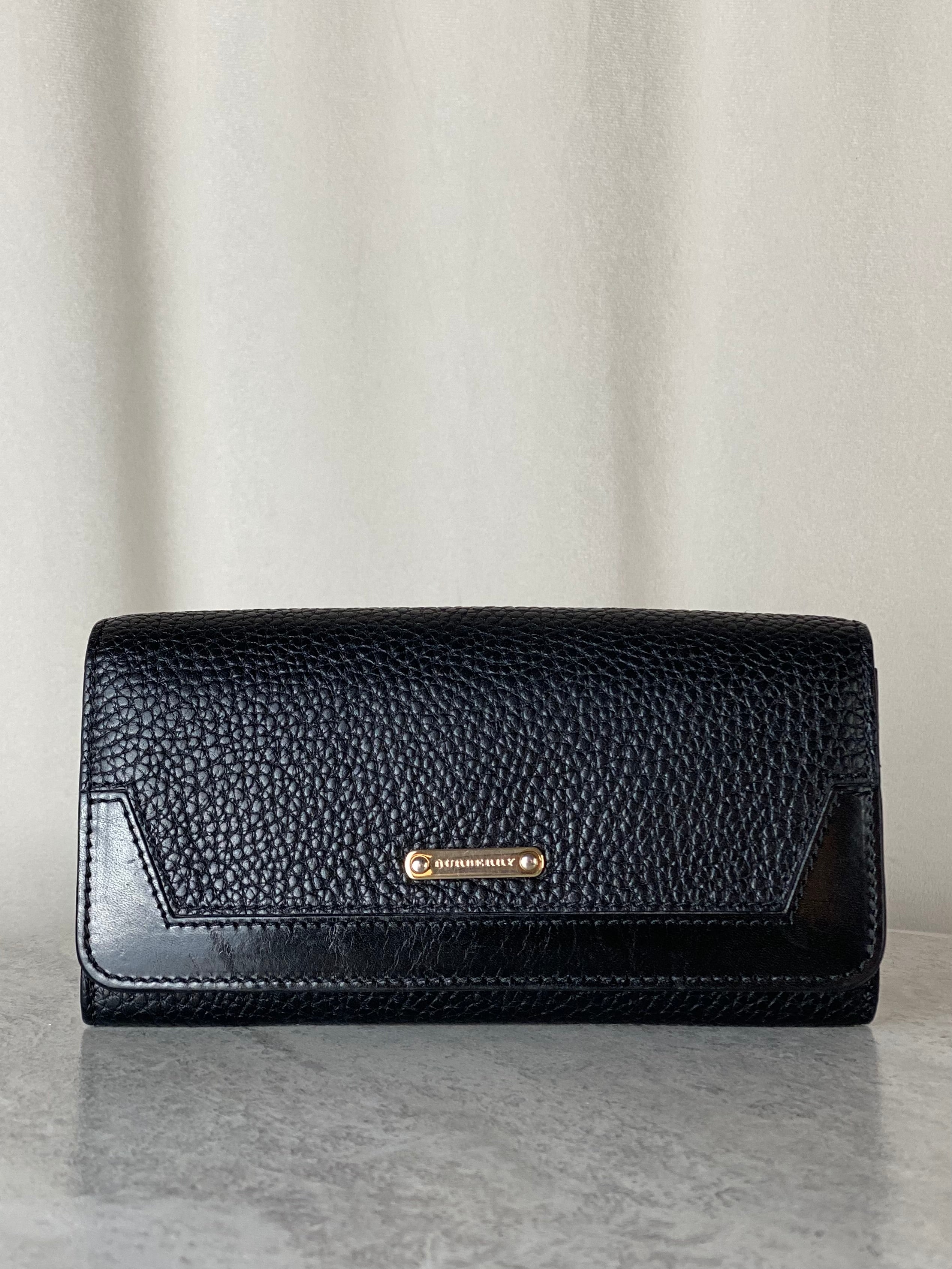 Burberry Black Long Wallet-wallet-Burberry-The Closet Egypt
