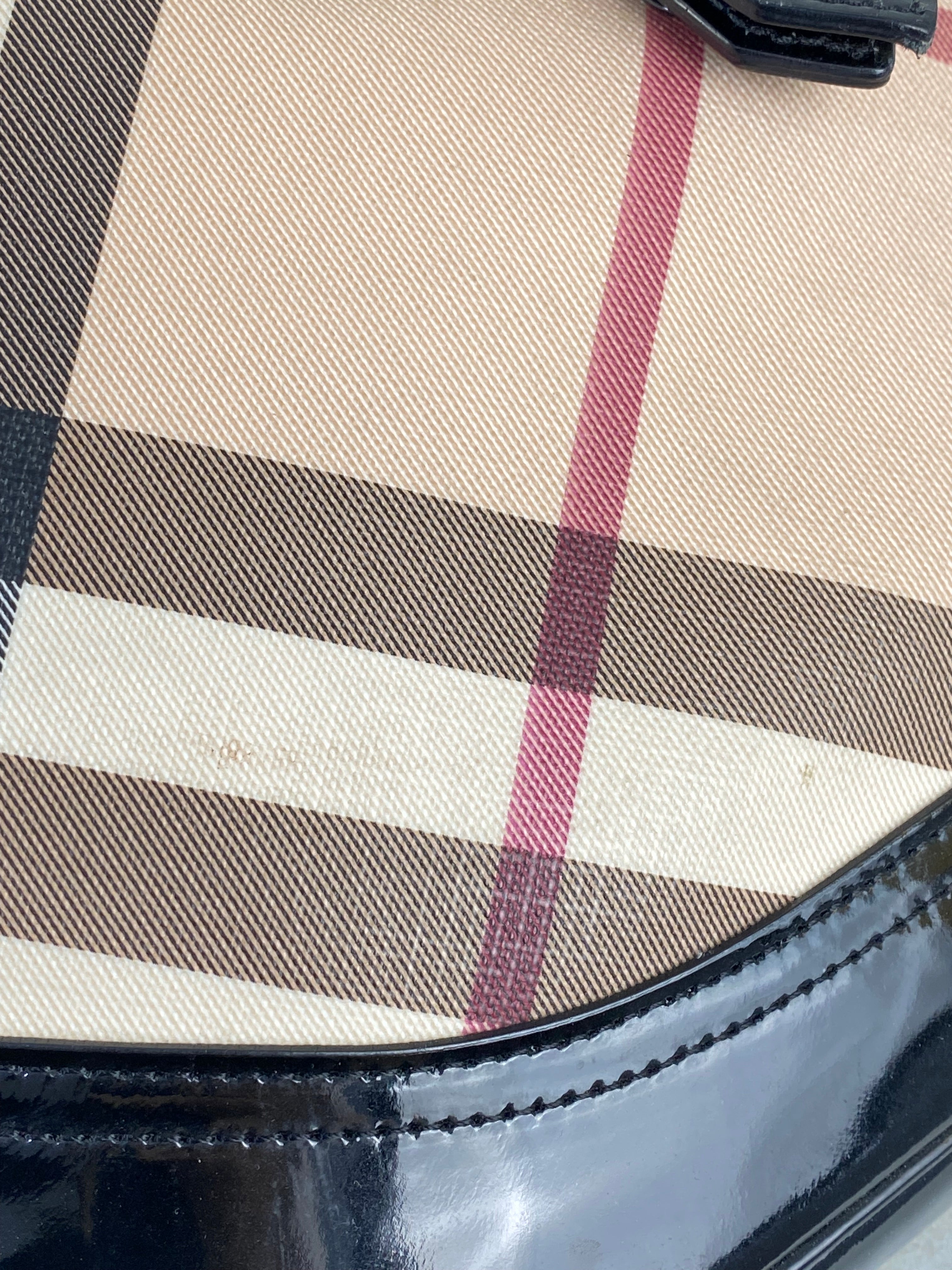 Burberry Nova Check Black Hobo Bag