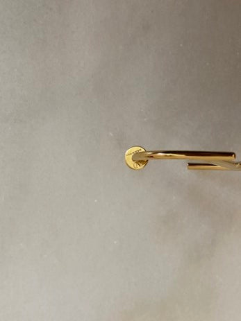 Valentino Gold V Logo Earring-Earrings-Valentino-The Closet Egypt