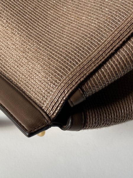 Dolce & Gabbana Dark Beige Raffia Miss Monica Top Handle Bag-handbag-Dolce & Gabbana-The Closet Egypt