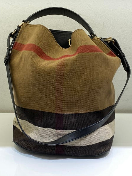 Burberry Black House Check Ashby Shoulder Bag-handbag-Burberry-The Closet Egypt
