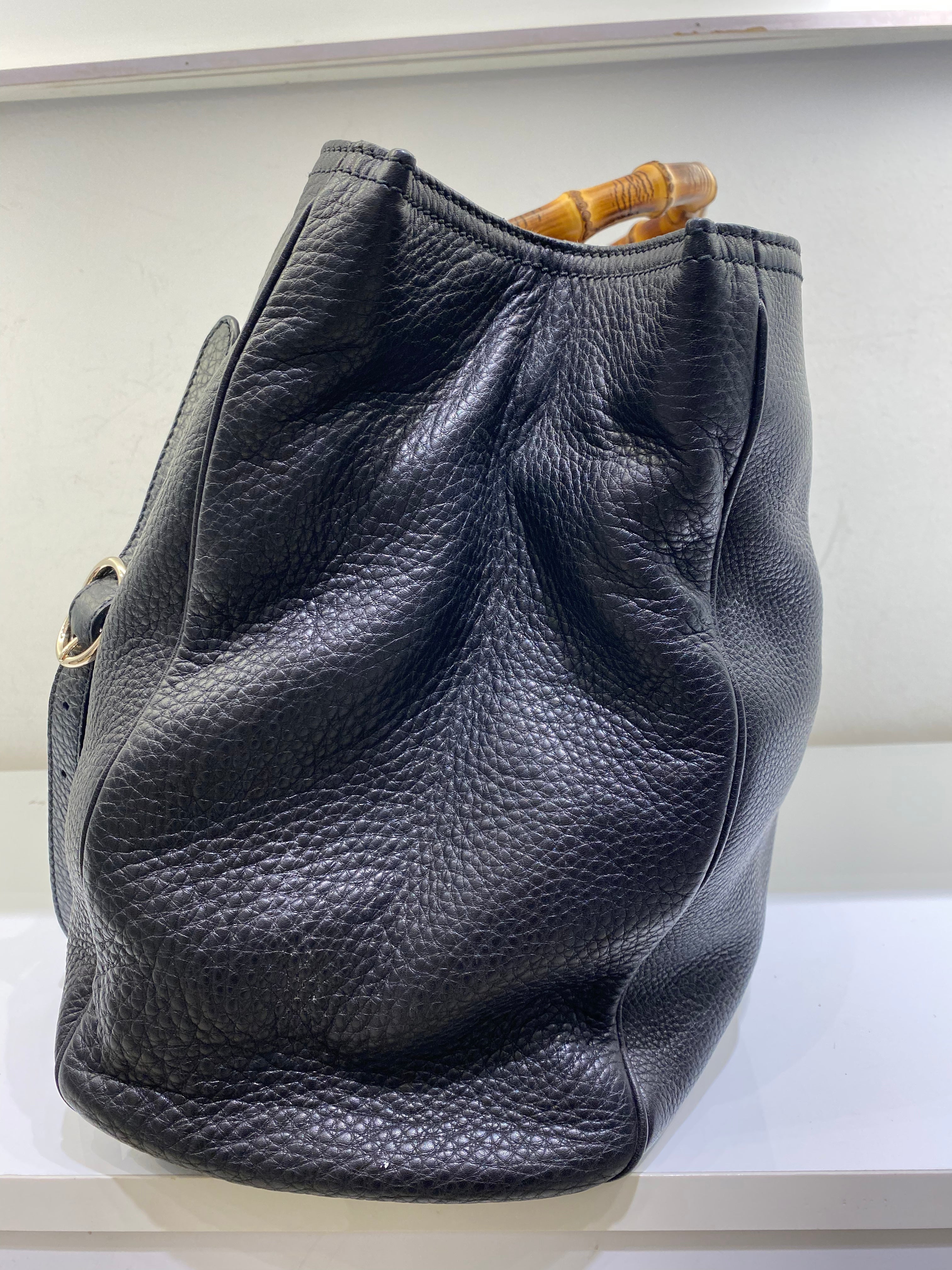 Gucci Black Bamboo Top Handle Shopper Large Bag-handbag-Gucci-The Closet Egypt