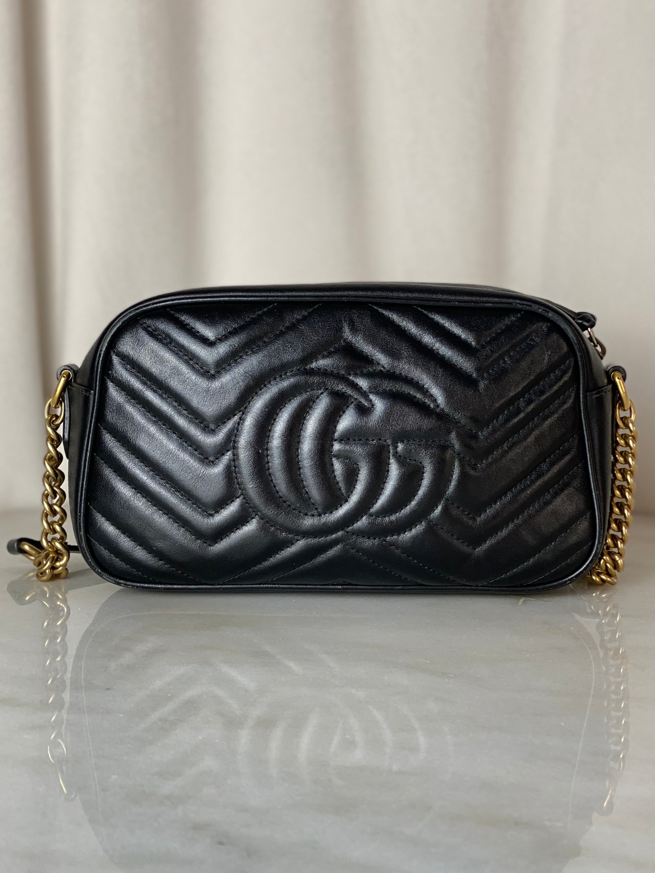 Gucci Black Camera Marmont Crossbody Bag-handbag-Gucci-The Closet Egypt