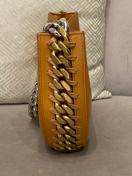 Stella Mccartney Caramel Frayme Crystal Chain Medium Bag-handbag-Stella Mccartney-The Closet Egypt