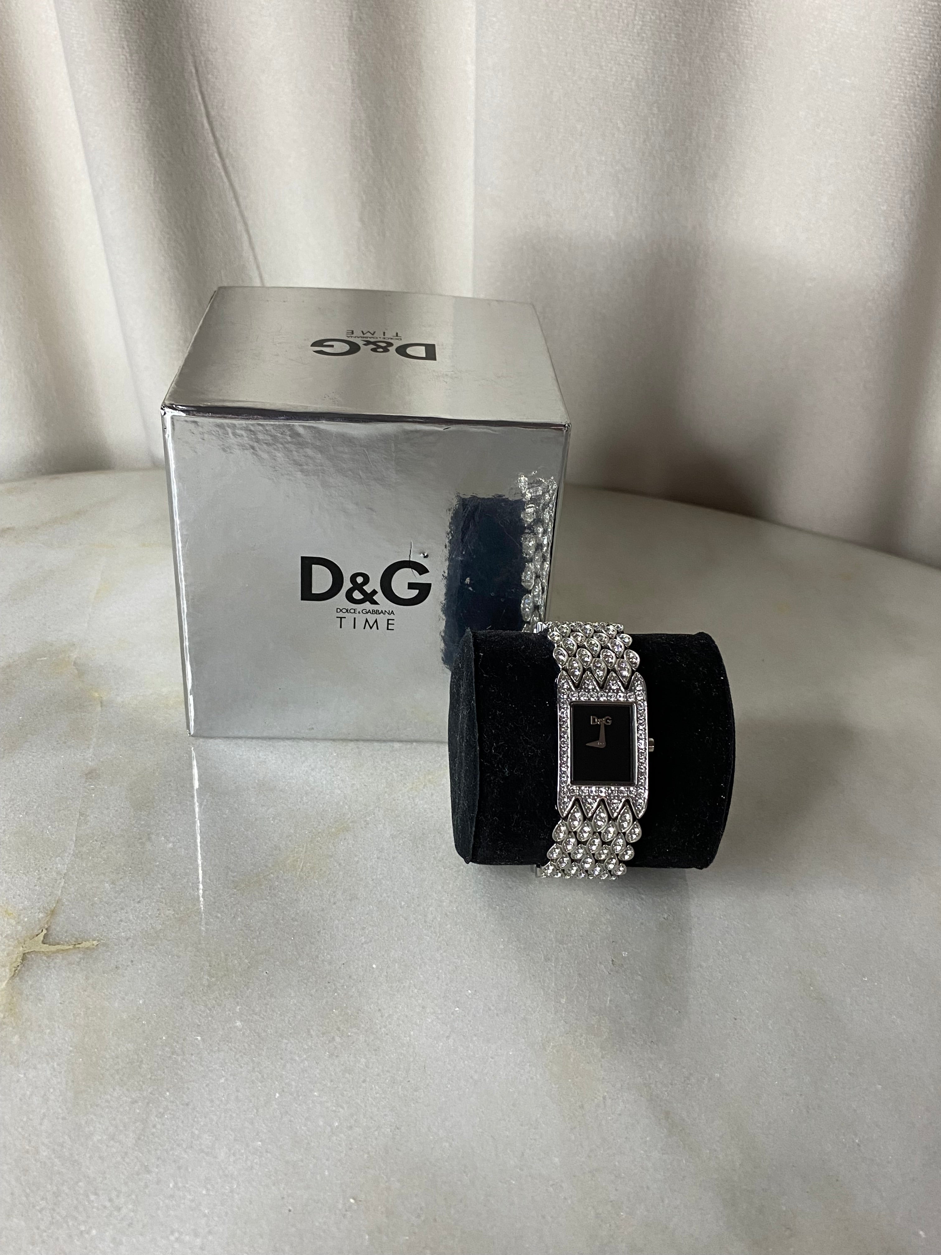 Dolce & Gabbana Stainless Steel Sundown Crystal Time Watch